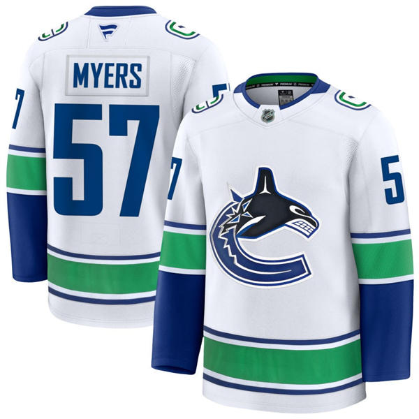 Youth Vancouver Canucks #57 Tyler Myers Fanatics Away White Player Jersey